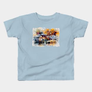 Daigoji Temple Garden. A Good Fortune Postcard Apparel Kids T-Shirt